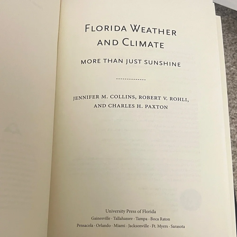 Florida Weather and Climate Paperback Book - by Jennifer Collins